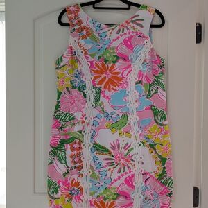 Lilly Pulitzer Vibrant Floral Mini Dress - Pink, Green, Blue